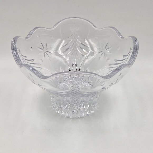 Mikasa Other - Mikasa Christmas Night Footed Nut or Candy Crystal Bowl